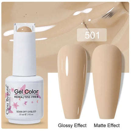 Clou Beaute 15ml Nail Gel Polish Vernis Semi Permanent UV LED Lamp Lakiery Hybrydowe Hema Free Red Nail Art Gel Lacquer Gel