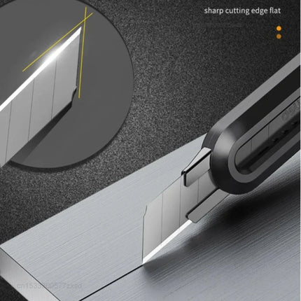 Retractable Snap-Off Utility Knife 18mm/9mm High Carbon Steel Blades Box Cutter Auto Lock Cutter Package Opener Office