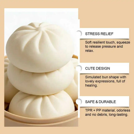 Giant Squishy Dumplings Stress Relief Fidget Toy Colorful Simulation Food Steamed Stuffed Bun Dough Toys Slow-rise Squeeze Toy
