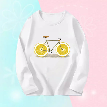 Toddlers Autumn T-shirts For Girl Long Sleeve Cute Tee Shirts Biggirl Casual T-shirts Little Girl Cotton Spring T-shirts