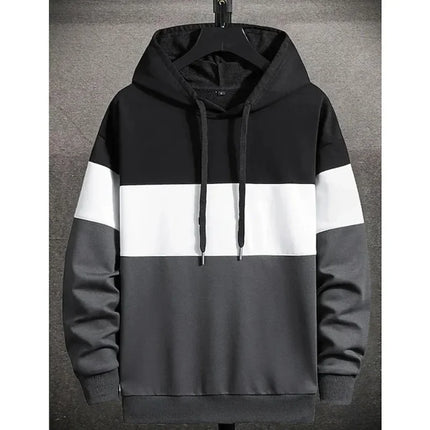 Men's Hoodies 3D Color Block Print Sweatshirts For Men Casual Fashion Simple Style Oversized Pullover Autumn and Winter Top