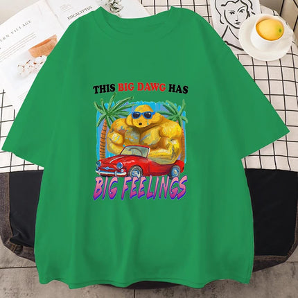 Hot Sales Big Dawg T Shirts Women Men Summer Cool Short Sleeves Personality Harajuku T-shirt Round Neck Fashion Neutral Shirts