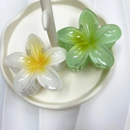 Hawaiian Gradient Hair Clips Flower Hair Claws Big Size Fashion Head Wear Hairpin for Women Girls Crab Barrette Hair Accessories
