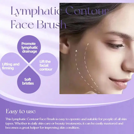 Contour Facial Brush Manual Lymphatic Drainage Massager Durable Soft Bristles  Ergonomic Facial Cleansing Brush for Shaping