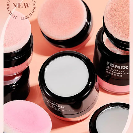 FOMIX Loose Powder Air Cushion Blush Long Last High Pigment Soft Misty Matte Face Blusher Natural Colors For Cheek