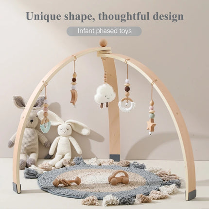 A Baby Play Gym Set Cartoon Cloud Rattle Pendant Baby Room Crib Stroller Decorative Toys Soft Cotton Baby Sensory Toys Baby Gift