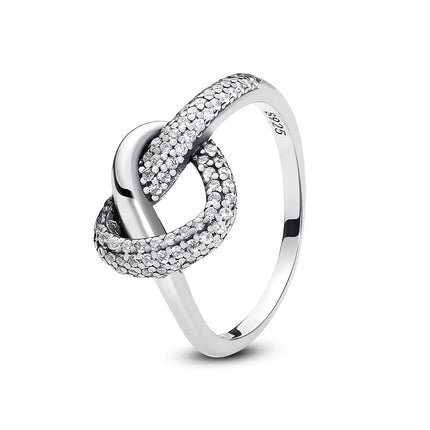 925 Sterling Silver Rings For Women Original Crown Love Heart Wishbone Engagement Wedding Rose Gold Crystal Ring Luxury Jewelry