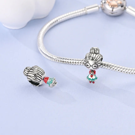 925 Sterling Silver Charms Mother Girl Boy Family Life Pendant Beads Fit Original Bracelet Necklace Diy Charm Women's Party Gift