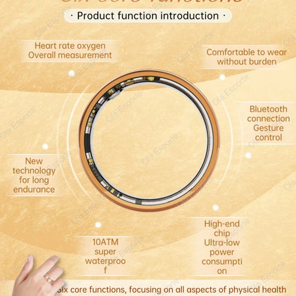 2026 New Smart Ring Women Heart Rate, Blood Oxygen, Blood Pressure and Sleep Monitoring, Smartring Men Multiple-sport Modes Ring