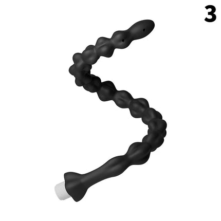 Deep Anal Plug with Washing Tube Long Silicone Buttplug Cleaning Accessory for Couples Vaginal & Anus Shower Sex Toy for Men