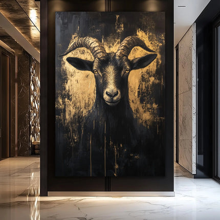 Fox Elephant Eagle Canvas Painting Black Gold Animal Print Poster Luxury Wild Animal Decoration Abstract Modern Gold Home Decor