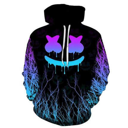 Funny Mens Halloween Smiling Face Hoodie 3d Print  Men Hooded Sweatshirt Men's Clothing Men Oversized  Sweatshirts Hoodie