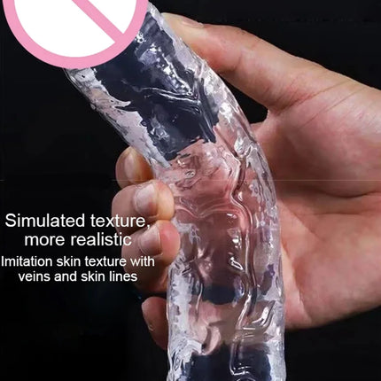 Transparent Big Dick 13 Sizes Realistic Jelly Dildo Women Gay Anal Sex Toys Soft Clitoris Vaginal Masturbators Penis Suction Cup