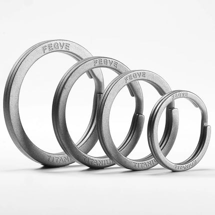 Black Titanium Keyring Car Men Flat Key Chain Rings Holder Lightweight EDC ARC Keychain Buckle for Accessories Gadgets Wholesale