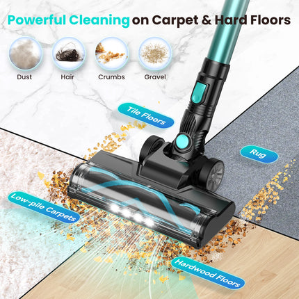 INSE N3T Cordless Vacuum Cleaner 40Kpa Ultra Lightweight 6 in 1 Stick Vacuum Up to 40mins Runtime for Home Pet Hair Hard Floor