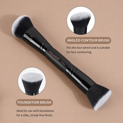 MAANGE 7pcs Double Head Makeup Brushes Dense Foundation Concealer Liquid Cream Blending Detail Eyeshadow Brushes Beauty Tools