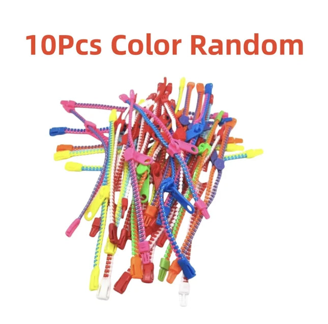 10Pcs Candy Double Color Zipper Bracelet Plastic Fun Stress Relieving Sensory Toy Party Friendship Bracelet Fashion Decoration