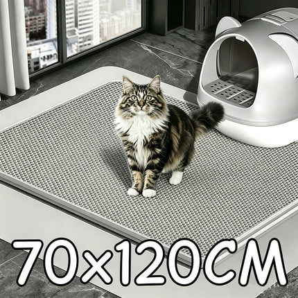 120CMX70CM Cat Litter Mat Waterproof Double Layer Pet Litter Box Mat Pet Toilet Cat Mat Nonslip Sand Cat Washable Mat Pet Clean