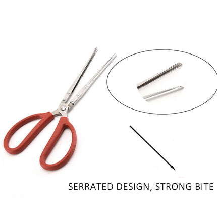 Durable Seafood Hand Tool Stable  Multifunction Stainless Steel Crab Tongs Eels Clip Long Handle Kitchen Anti Slip