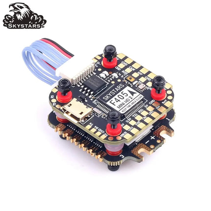 20x20mm Skystars F405 Mini HD2 Flight Controller and KM35 35A 3-6S ESC Stack with Barometer for Betaflight and INAV  FPV Racing