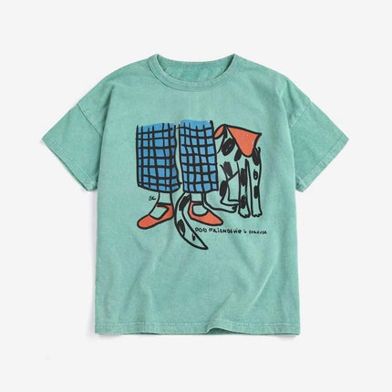 2026 New Spring Summer Children's Costumes Cartoon T Shirts Top Korean Baby Boys Girls Cotton Short Sleeve Shirt Top Clothings