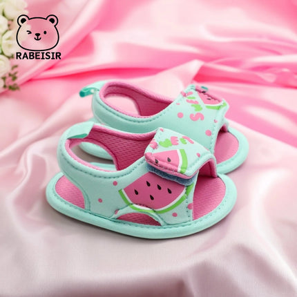 Summer 0-18 Months Baby Girl Princess Watermelon Cloth Sole Cloth Shoes Toddler Baby Sandals
