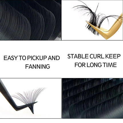 Lashprofessor 16Rows Wholesale Eyelash Extension Soft Natural Russian Volume Classic Individual Lashes Faux Mink Cilios Supplies