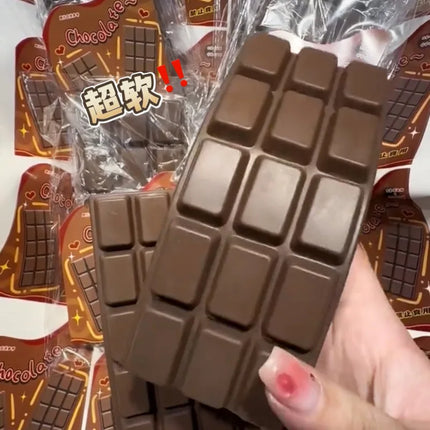 Giant Chocolate Bar Squishy Slow Rising Wet Soft Simulation Food Toy PU Foam Office Stress Relief Squeeze Fidget Toy