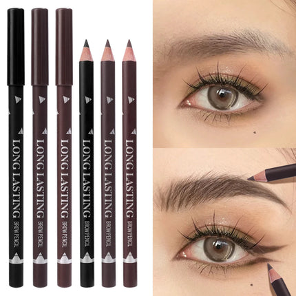 3pcs Waterproof Eyeliner Eyebrow Pencil Professional Long Lasting Natural Eye Brow Enhancers Non-smudge Eyeliner Eyes Cosmetics