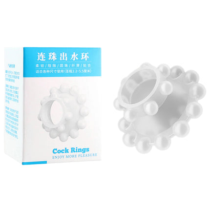 TPE Male Cock Ring With Beads Reusable Delay Ejaculation Penis Ring Masturbation Adult Sex Toy Erection Semen Lock Ring Sex Shop