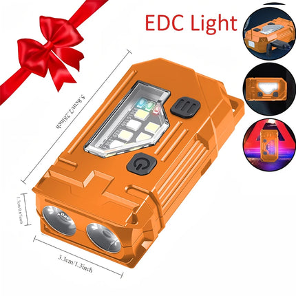 Mini Portable Rechargeable LED Torch Light, Waterproof Outdoor Work Pocket Flashlight with Magnetic Grip, Compact LED Flashlight
