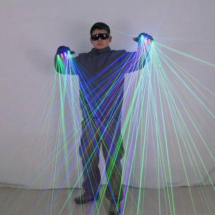 Green Red Blue Laser Gloves — Party LED Gloves & DJ Show Accessories