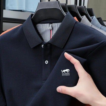 100% pure cotton high-end brand men's short-sleeve polo shirt, summer fashion, best-selling, luxury embroidery, boutique top, golf T-shirt