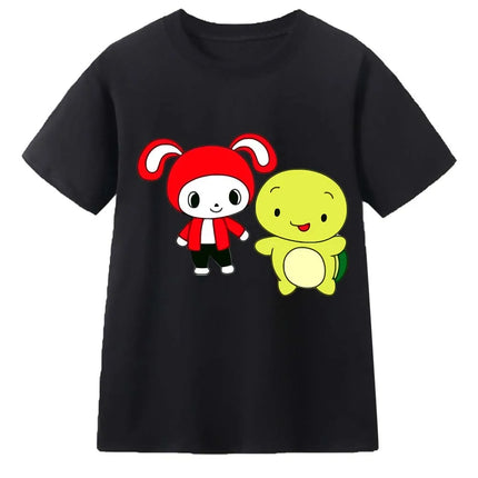 Kids Maizen JJ and Mikey T Shirt  Boys 100% Cotton Cartoon Tee Girls YouTube YouTuber Printed Top Wish Asha Children Clothes
