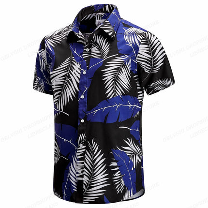 Floral Hawaiian Shirt Tropic Leaf 3d Printed Shirts Men Women Fashion Oversized Blouse Men's Vocation Lapel Shirt Beach Camisas