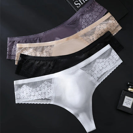 tanga hombre Seamless man thong lace mens lingеrie 3D convex bag Plus size men's underwear sexy for guys tangas hombres thongs