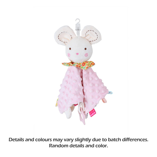 1pcs Baby Security Soothing Doll Towel with Teether Rattles Soft Blanket Snuggle Toy Stuffed Animal for Babies Newborns Gift