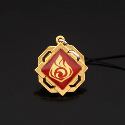 Game Genshin Impact Vision Keychain Luminous 7 Element Double Side Glass Pendant Eye Of Original Keyring Phone Charms Souvenir
