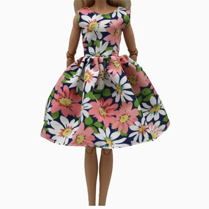 Fashion Doll Polka Dot Skirt for 30cm Dolls Casual Wear Striped Dresses For 30cm Doll Girl Dresses Clothes Doll Floral Dresses