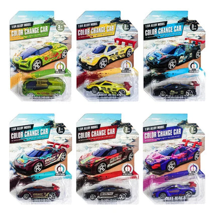 Magic Color Changing Racing Car Model 1:64 Temperature Sensitive Inertia Pull Back Cars Toys Crash-Resistant Durable Boys Gift