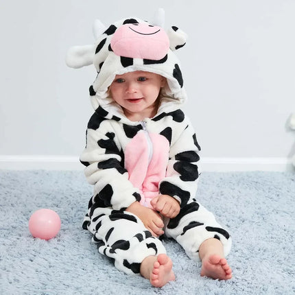 0 1 2 3 4 Years Kigurumi Pajamas for Toddler Baby Clothes Children Outfits Infant Dinosaur Unicorn Cat Robbit Cosplay Costumes