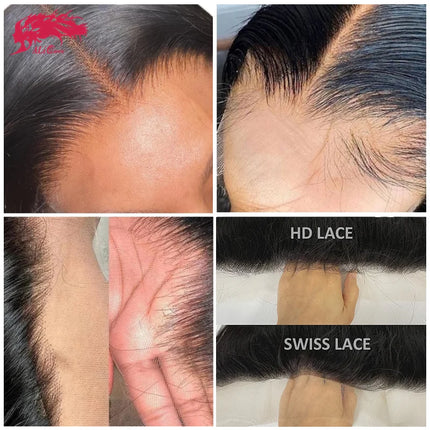 Ali Queen Hair Wholesale Price HD transparent lace closure Straight human hair hd lace frontal Free Part With Baby Hair Raw hair