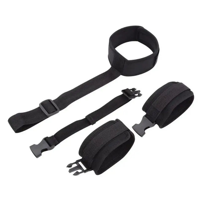 Adult Bedroom Fetish Gear Women Nylon Collar 3 Piece Adjustable Bondage Restraint Set for Couple Intimacy