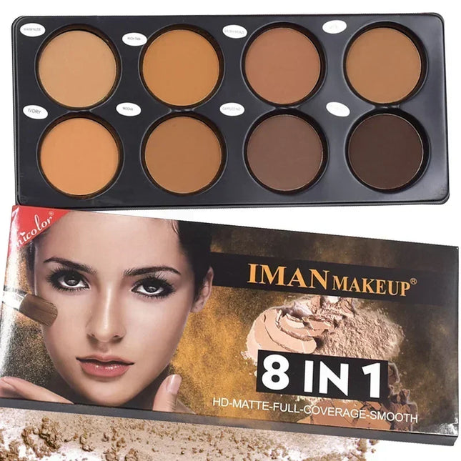 Matte Face Foundation Contour Palette Face Makeup Palette for Women 3D Contouring Shadow Wheat Color Bronze Water Proof Beauty