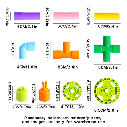 Children'S Pipe Building Blocks Toy Assembly Water Pipe Stacking Wood Beneficial Wisdom Male And Female Plastic Splicing Toy