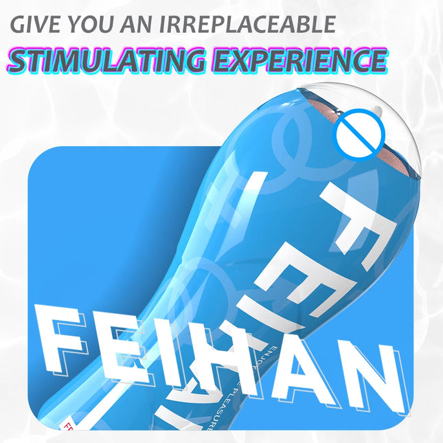 Male Masturbator Cup Vacuum Suction Silicone Pocket Pussy Blowjob Sex Toy for Men / Masturbateur Masculin Silicone Aspiration Vaginale Jouet Adulte