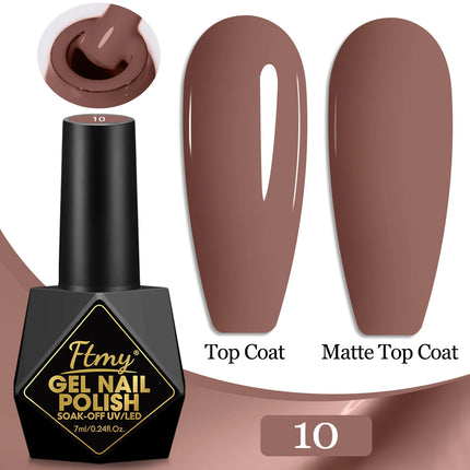 7ml Color Gel Polish Set Popular Series Nail Polish Smooth Texture Colorful Manicure UV LED Soak Off Nail Art Semi Permanent Shi