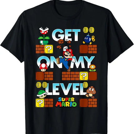 classic game Super Mario graphic unisex 100%cotton shirt, 2026 summer New Men vintage fashion O-neck Japanese Harajuku T-shirt