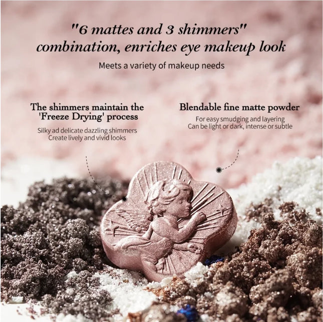 Flower Knows Little Angel Collection Nine-Color Eyeshadow 10.5g Delicate Matte Chameleon Eye Makeup Cosmetics
