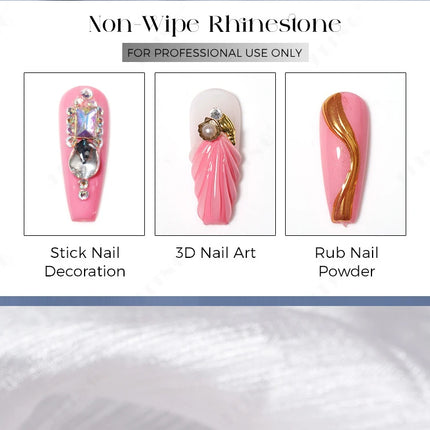 JTING 1pc 3D Nail Art Non Wipe Rhinestone Gel 15ml Clear Gel Polish Nails Salon Professional Products